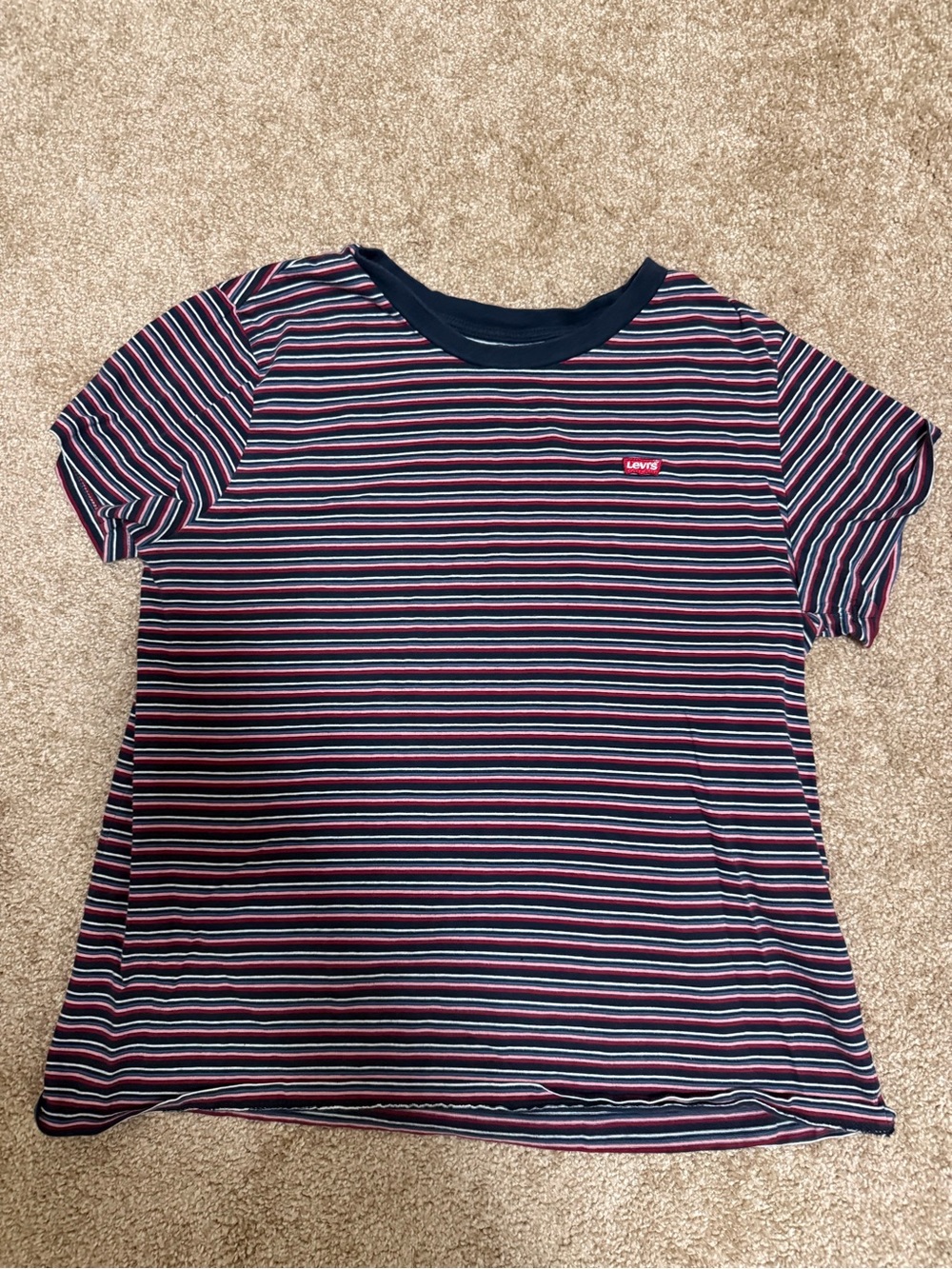 Levi's Navy, Red & White Striped Short-Sleeve Tee. C28
